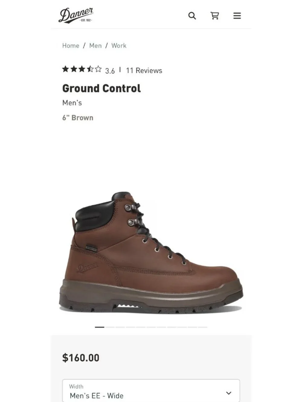 Danner men size