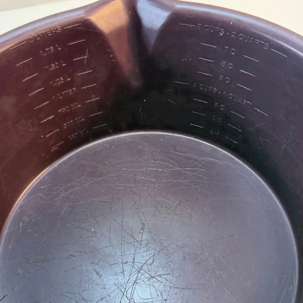 Pampered Chef Rice Cooker Plus 2 Quart Dark Purple Microwave Steamer 8 Cup READ