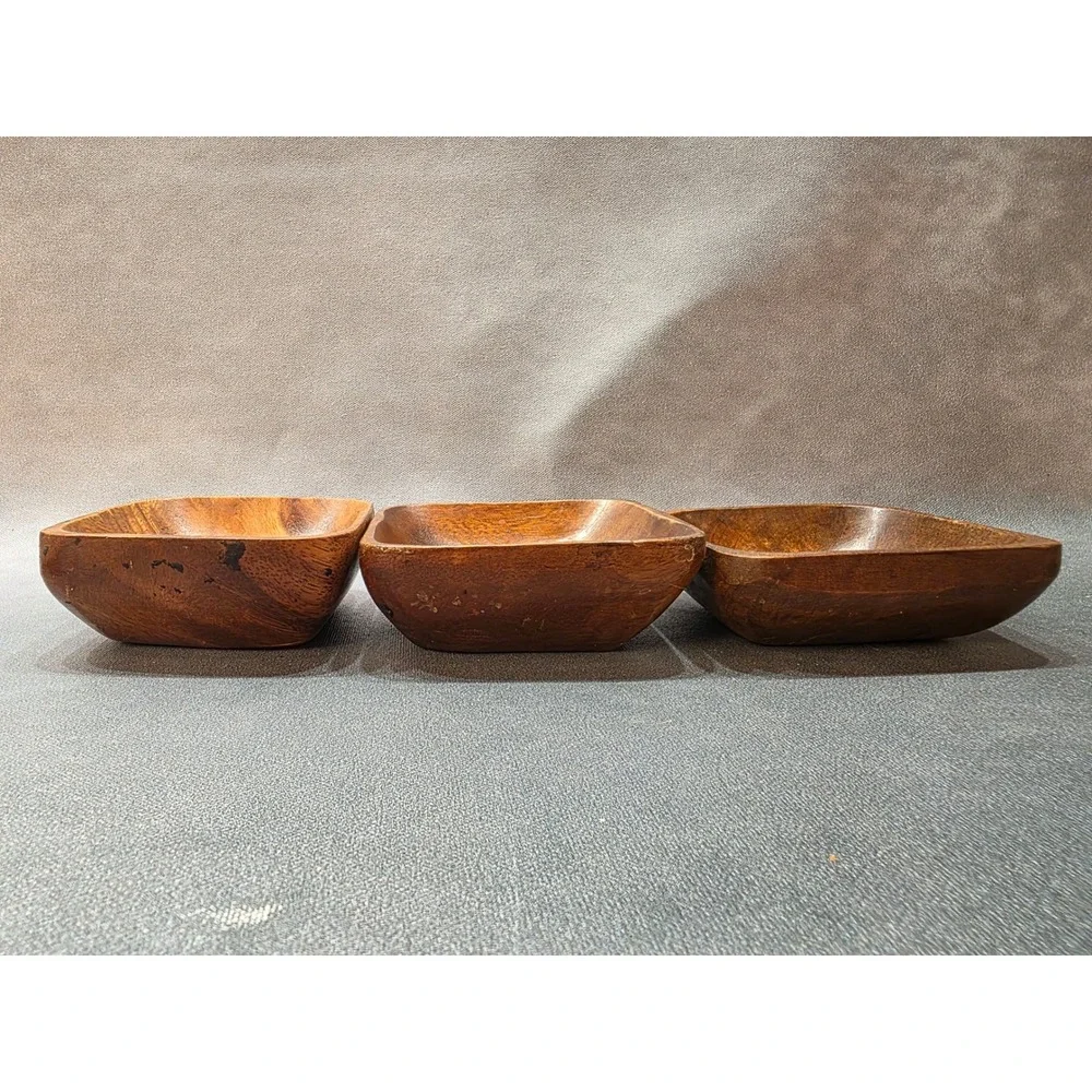 Vintage handcrafted acacia