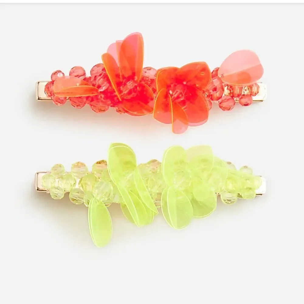 Crewcuts BT665 2-pack beaded hair clips NWT
