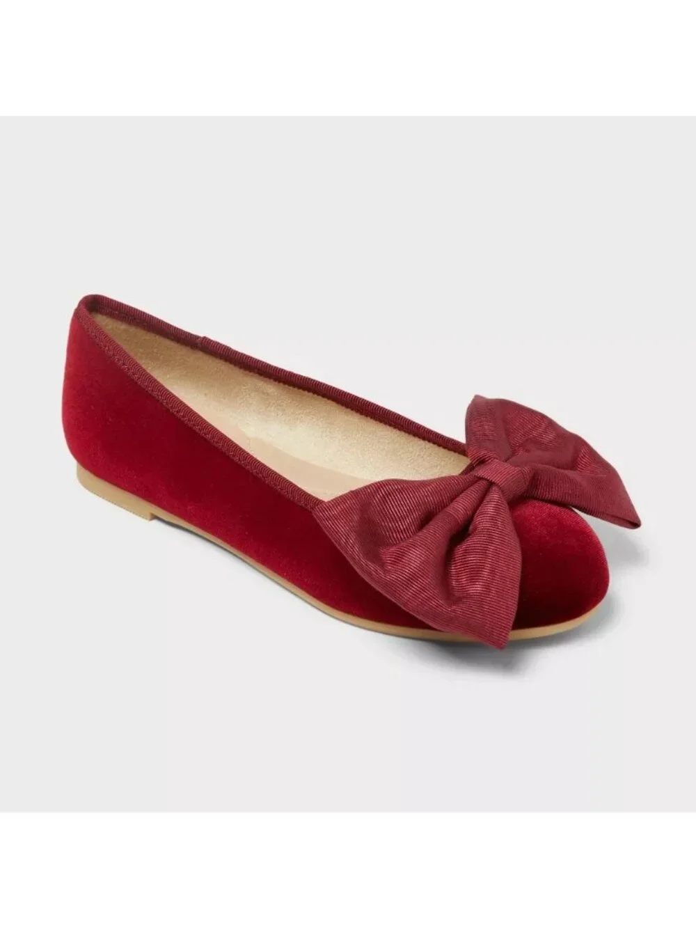 NEW Cat & Jack Girls' Perla Ballet Flats - Red - Size 5