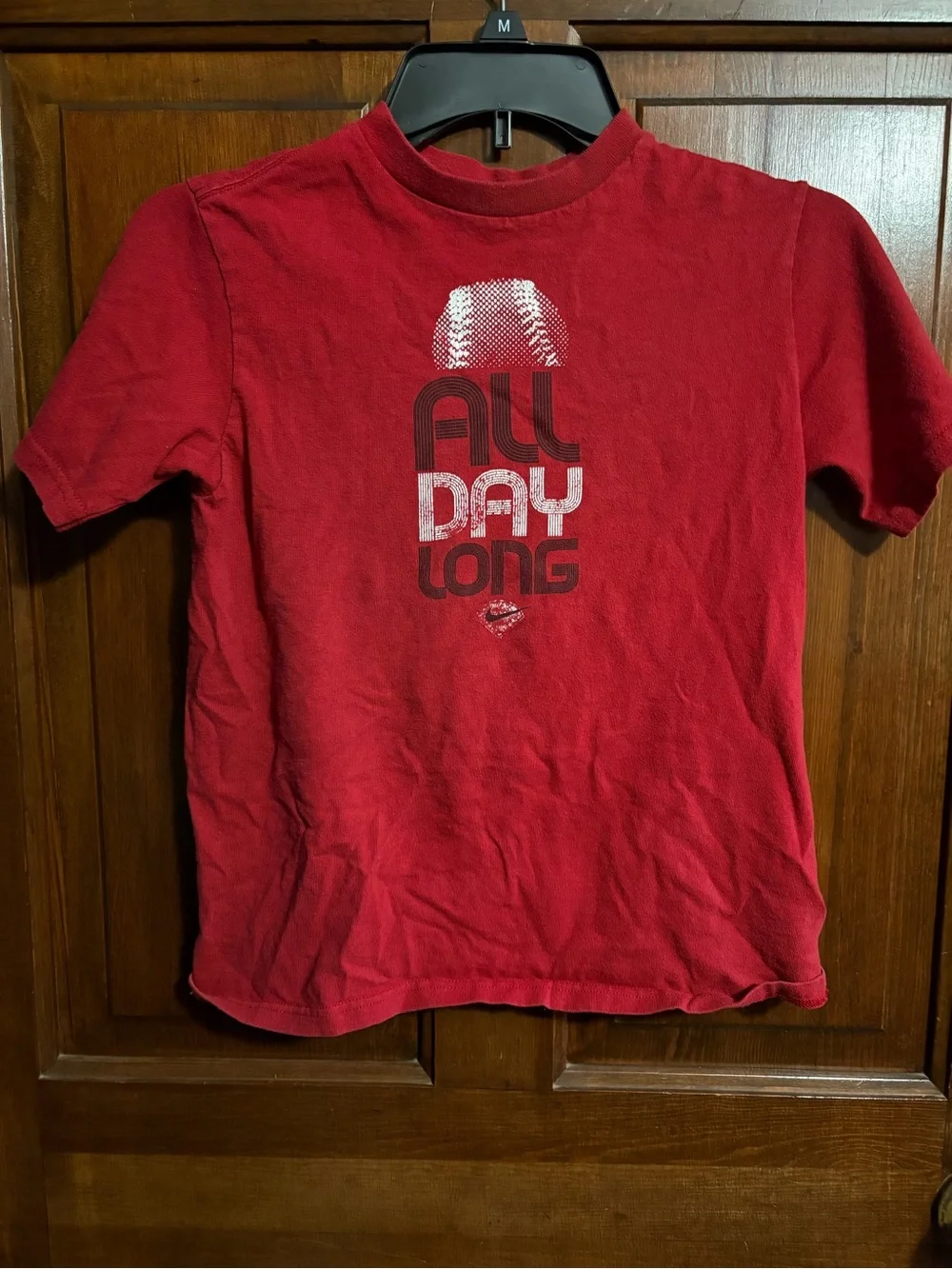 Kids Red Nike All Day Long Graphic Tee