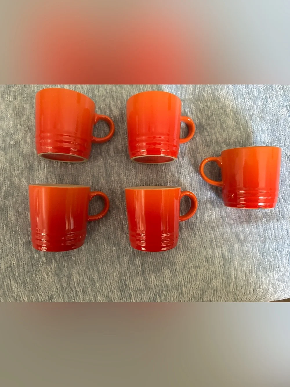 Le Creuset Flame Orange Stoneware Espresso Cup Set - 5 Pieces
