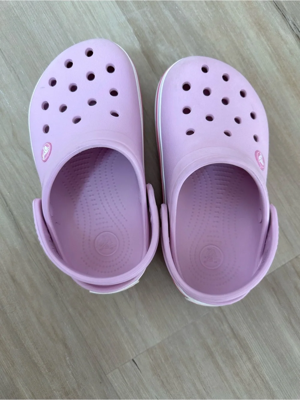 CROCS Kids Slip-On Clogs in Light Pink size J1