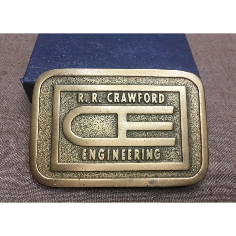 Vintage Lot of 3 Brass Belt Buckles 1970s 1980s Collectible Rare