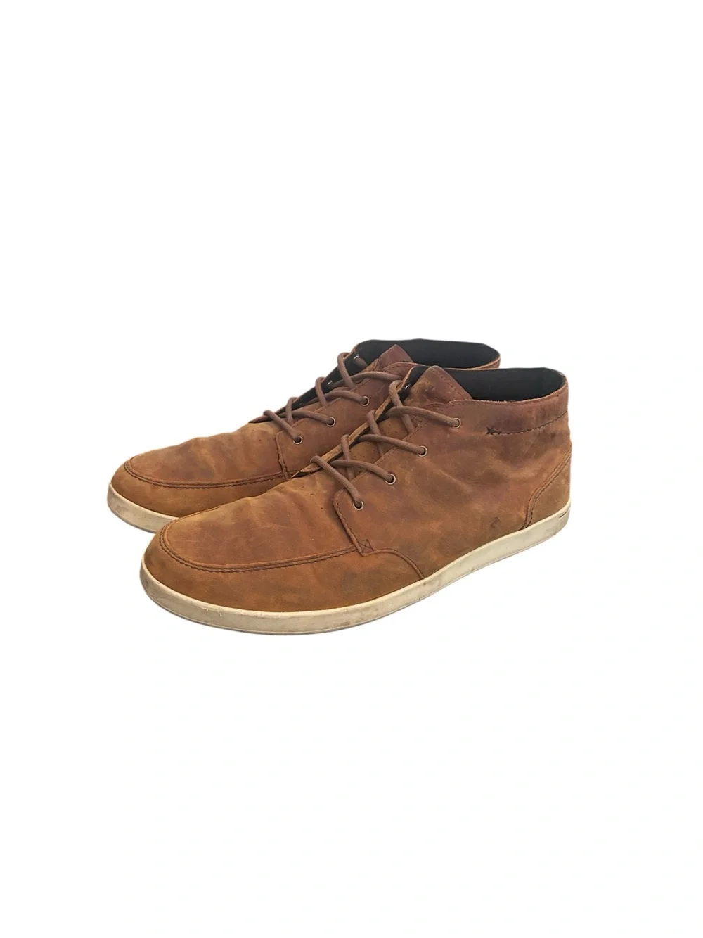 Reef Spiniker Mid NB Leather Chukka Boots Brown Mens Size 12