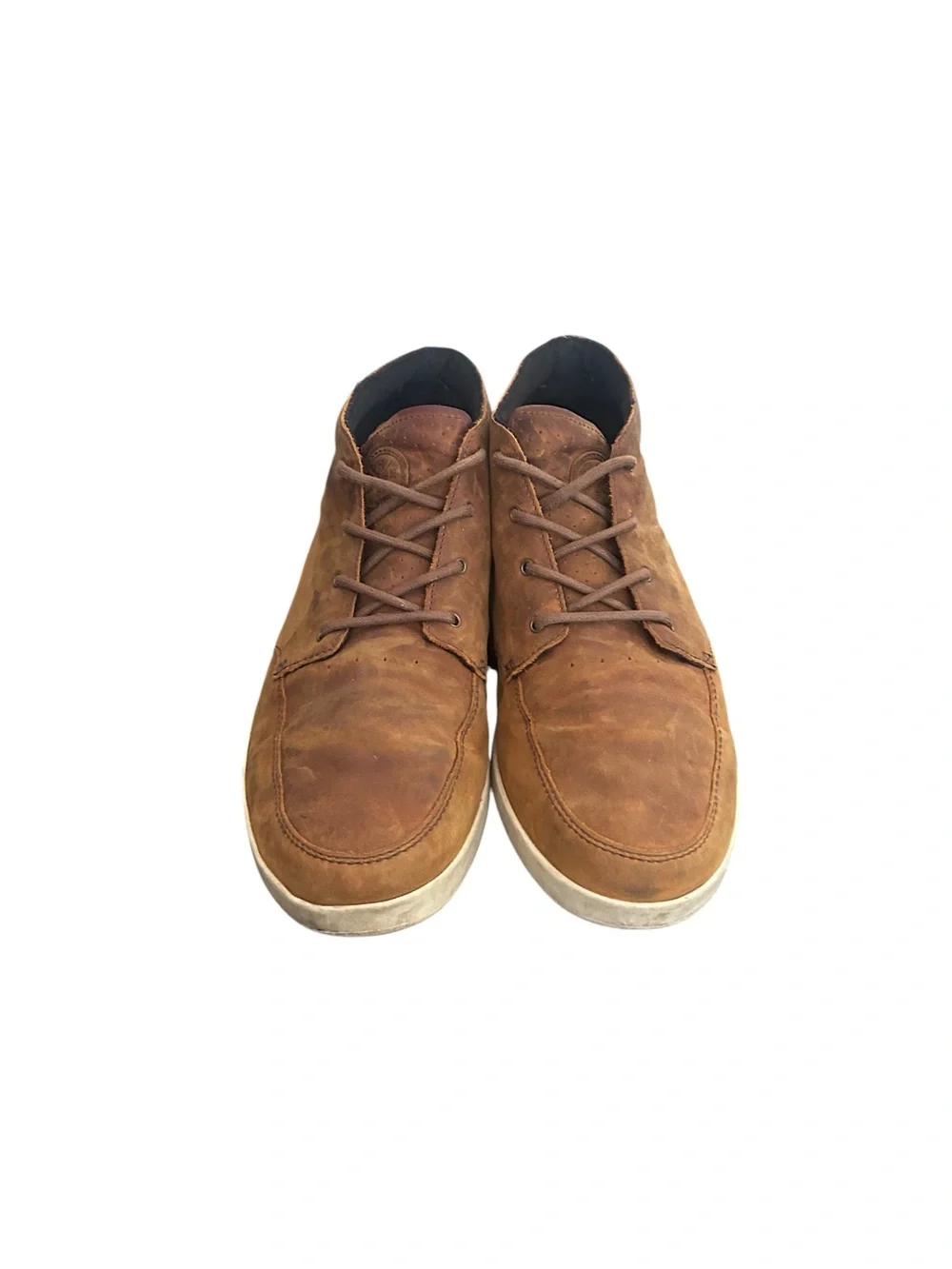 Reef Spiniker Mid NB Leather Chukka Boots Brown Mens Size 12
