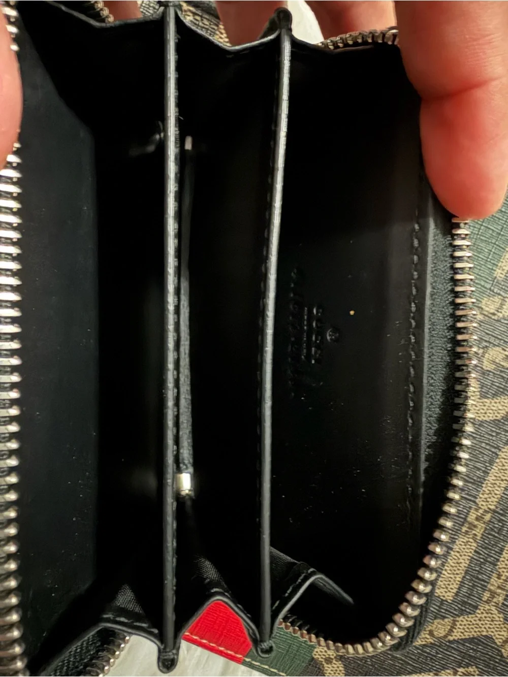 Authentic Gucci GG Bee Supreme Caleido Clutch and wallet