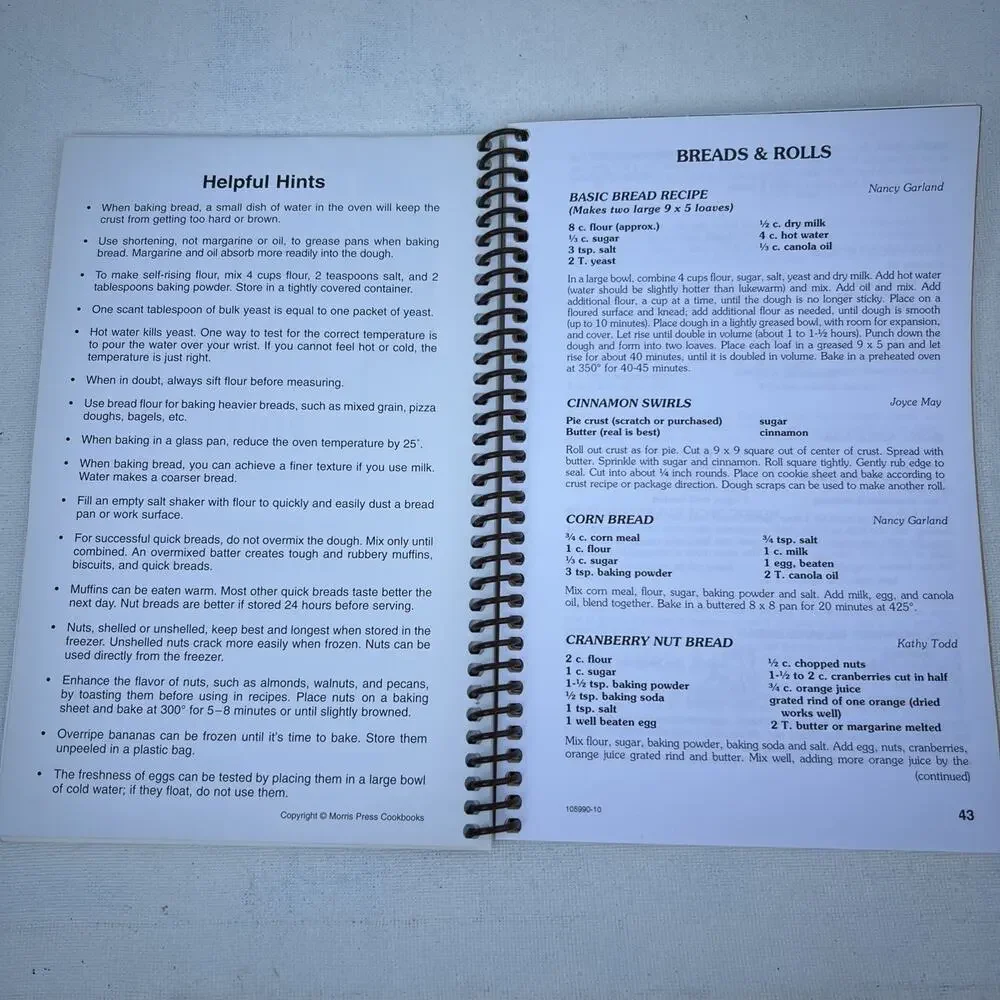 Local Maine Church Community Spiral Cookbook Small Town suppers recipes