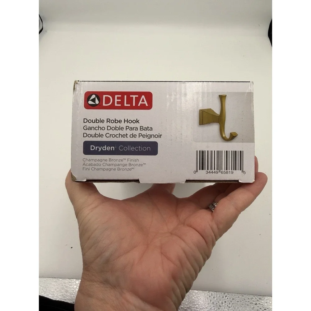 Delta 75135-CZ Dryden Double Robe Hook Champagne Bronze Bathroom