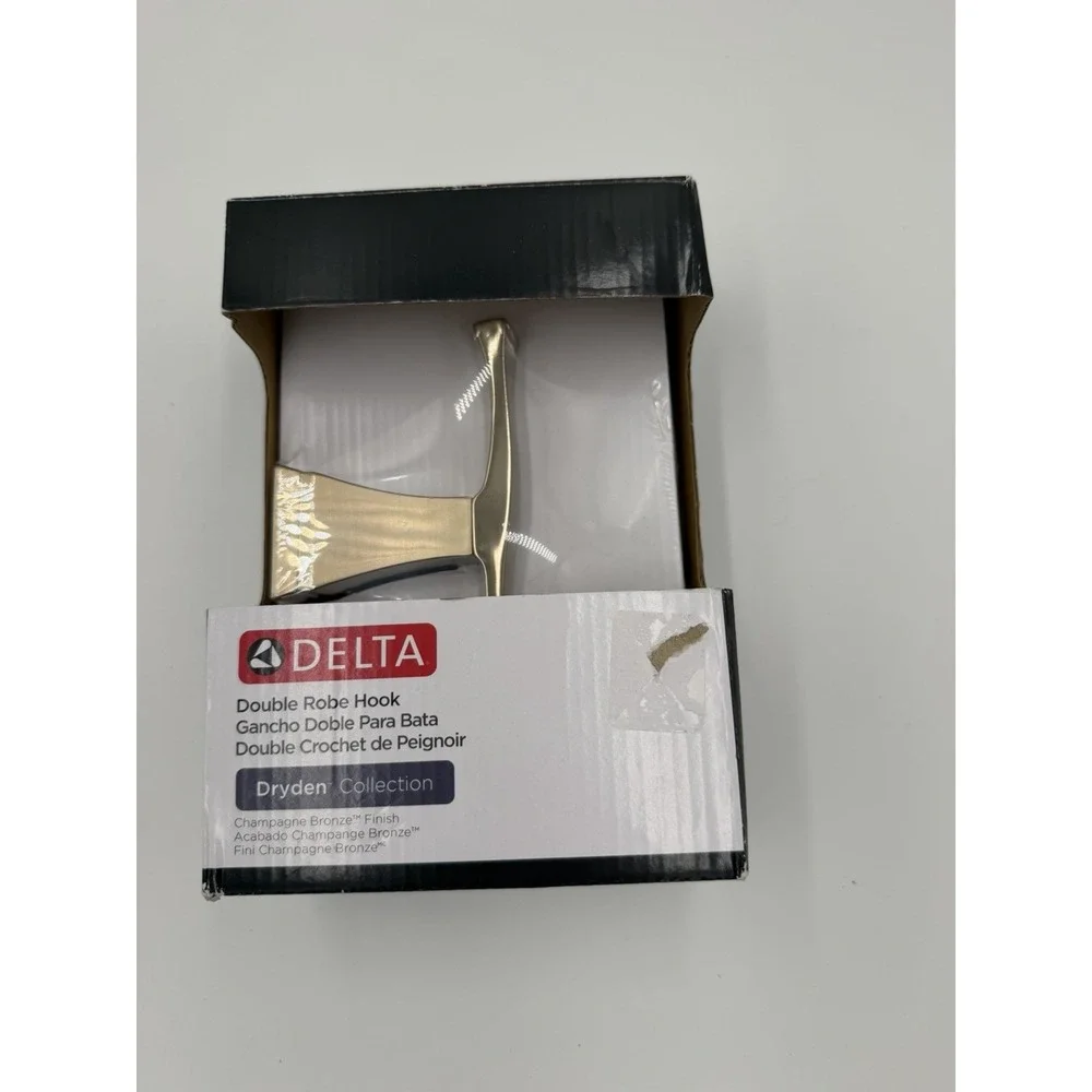 Delta 75135-CZ Dryden Double Robe Hook Champagne Bronze Bathroom