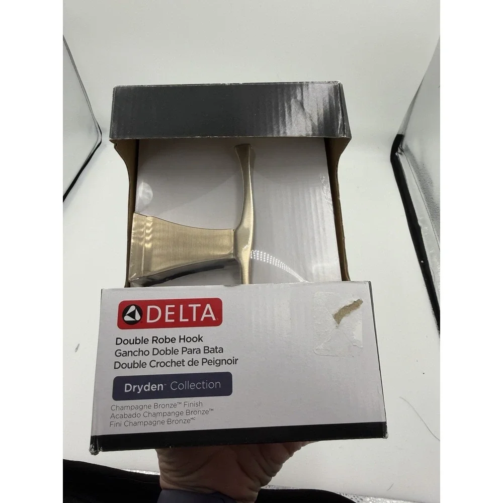 Delta 75135-CZ Dryden Double Robe Hook Champagne Bronze Bathroom