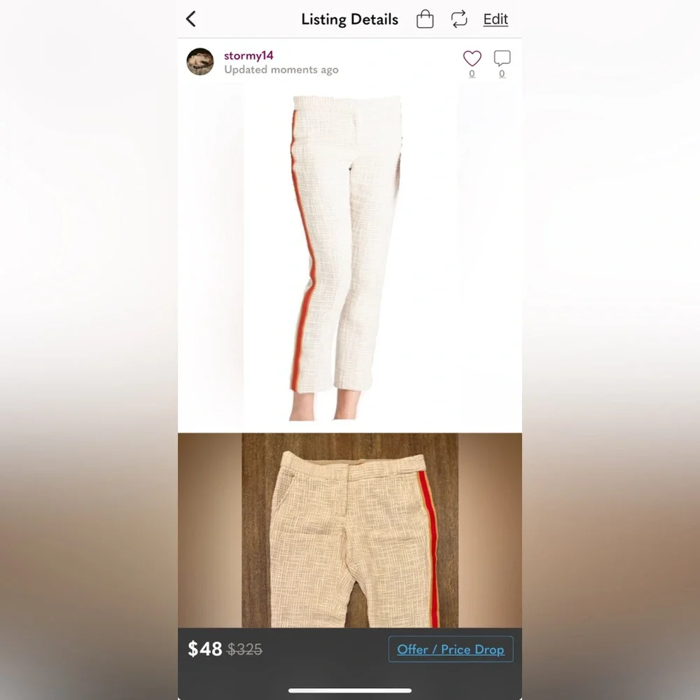 Tory Burch stripe cream