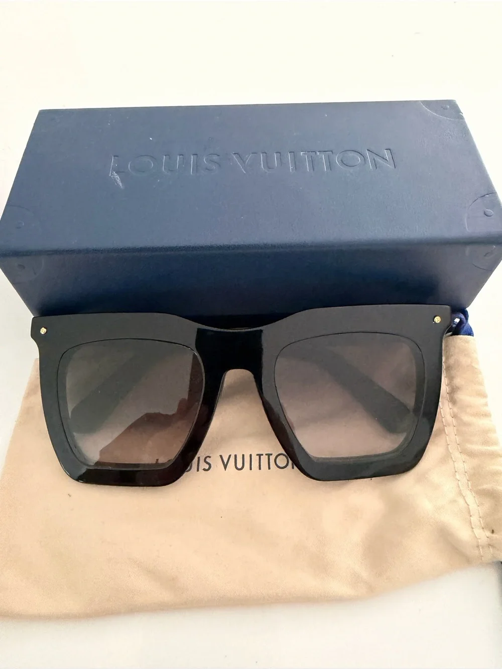 Louis Vuitton Black Oversized Square Women’s Sunglasses