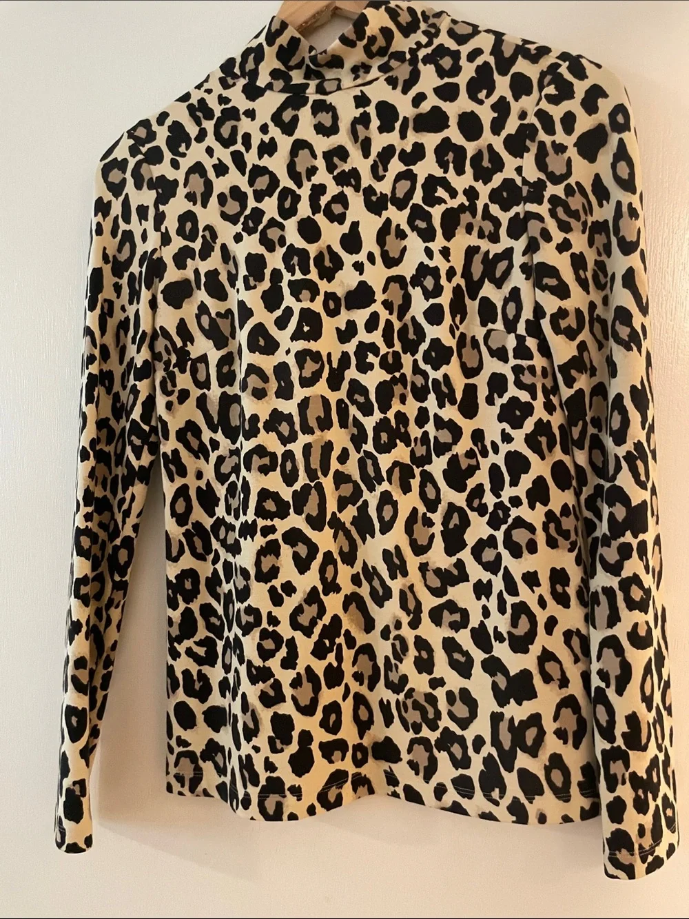 kate spade Leopard Print Crewneck Sweater in Beige and Black