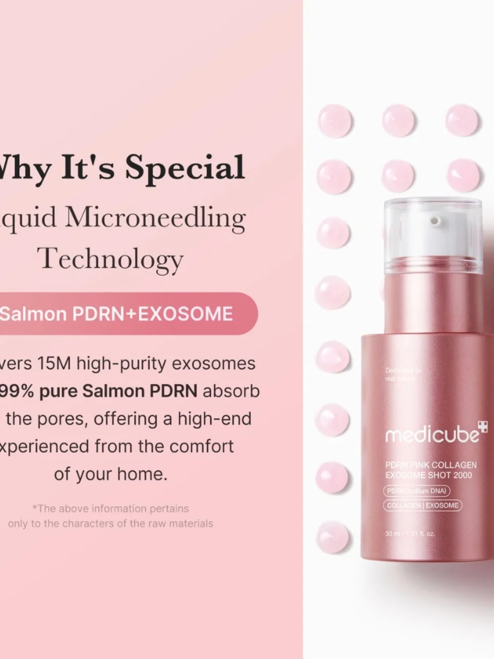 Medicube PDRN Pink Collagen Exosome 2000 Ampoule, Korean Skincare, Like New