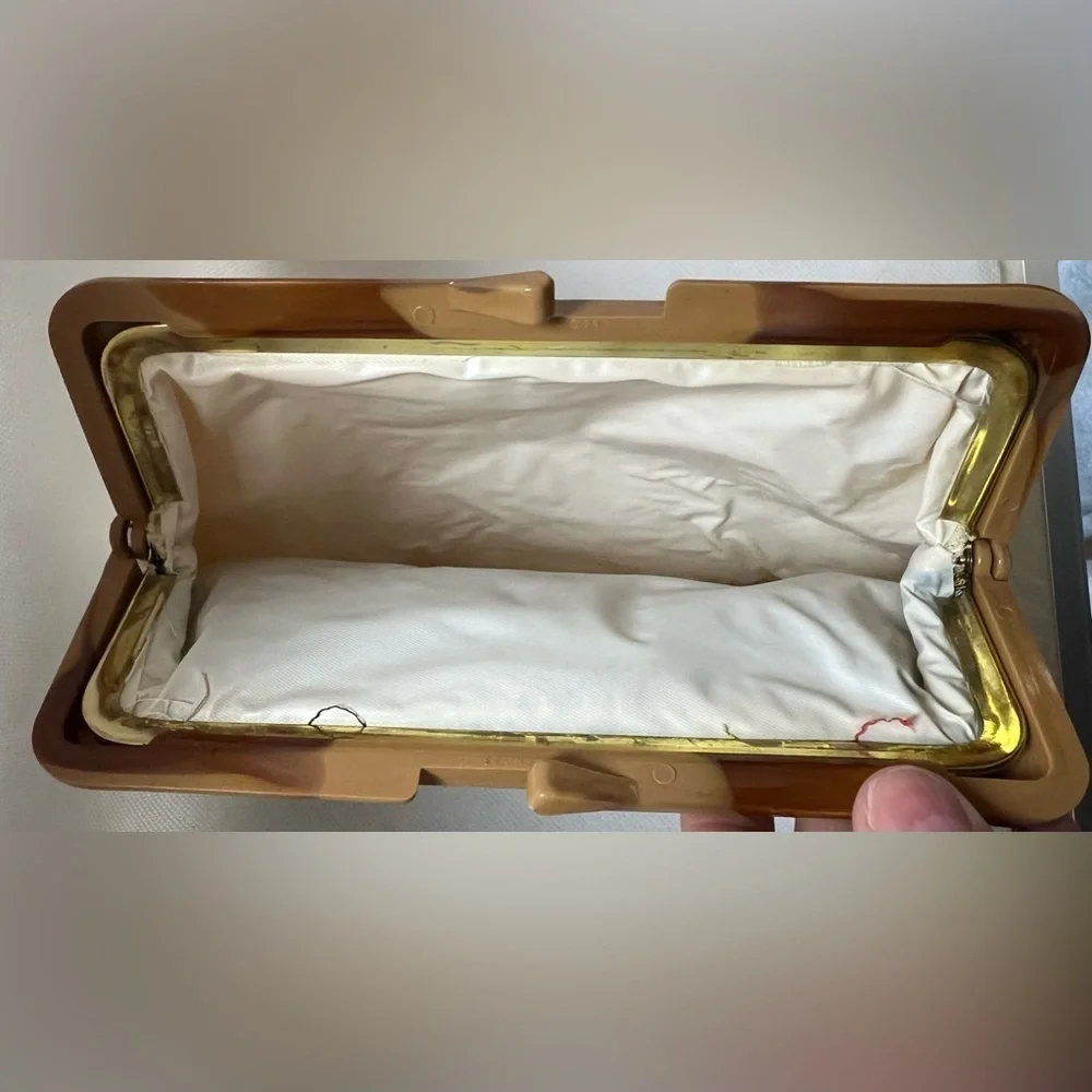 N/A vtg gold floral