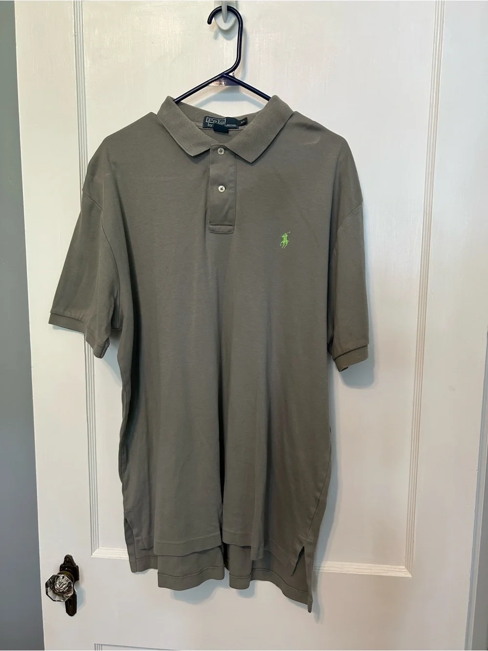 Ralph Lauren Men’s Gray Polo with Lime Pony