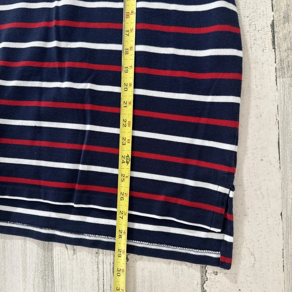 Polo By Ralph Lauren Navy Colorblock Red Striped Polo‎ Shirt Size XL