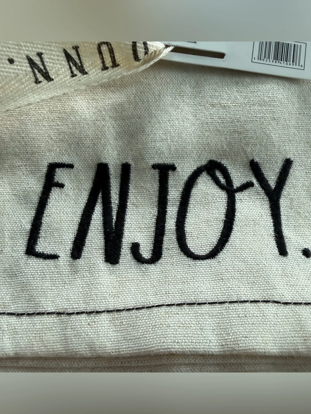 Rae Dunn Set of 4 Embroidered  Napkins