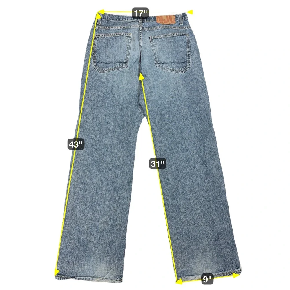 Nautica Jeans Co Men's 32x32 Blue Denim Relaxed Fit Straight‎ Leg Y2K Vintage