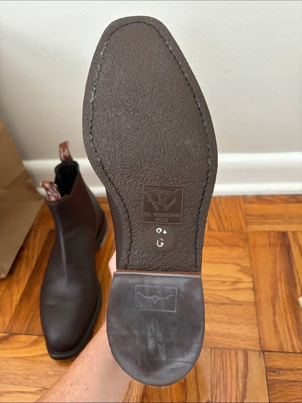 RM Williams Comfort Craftsman mens rubber-soled Chelsea boots - Size 9G