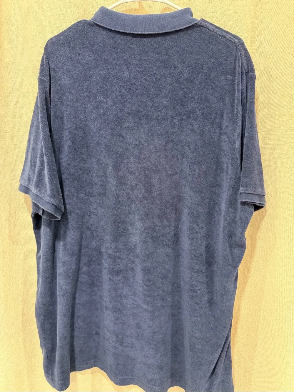 Authentic Polo Ralph Lauren Classic Fit Terry Cloth Polo in Navy Blue