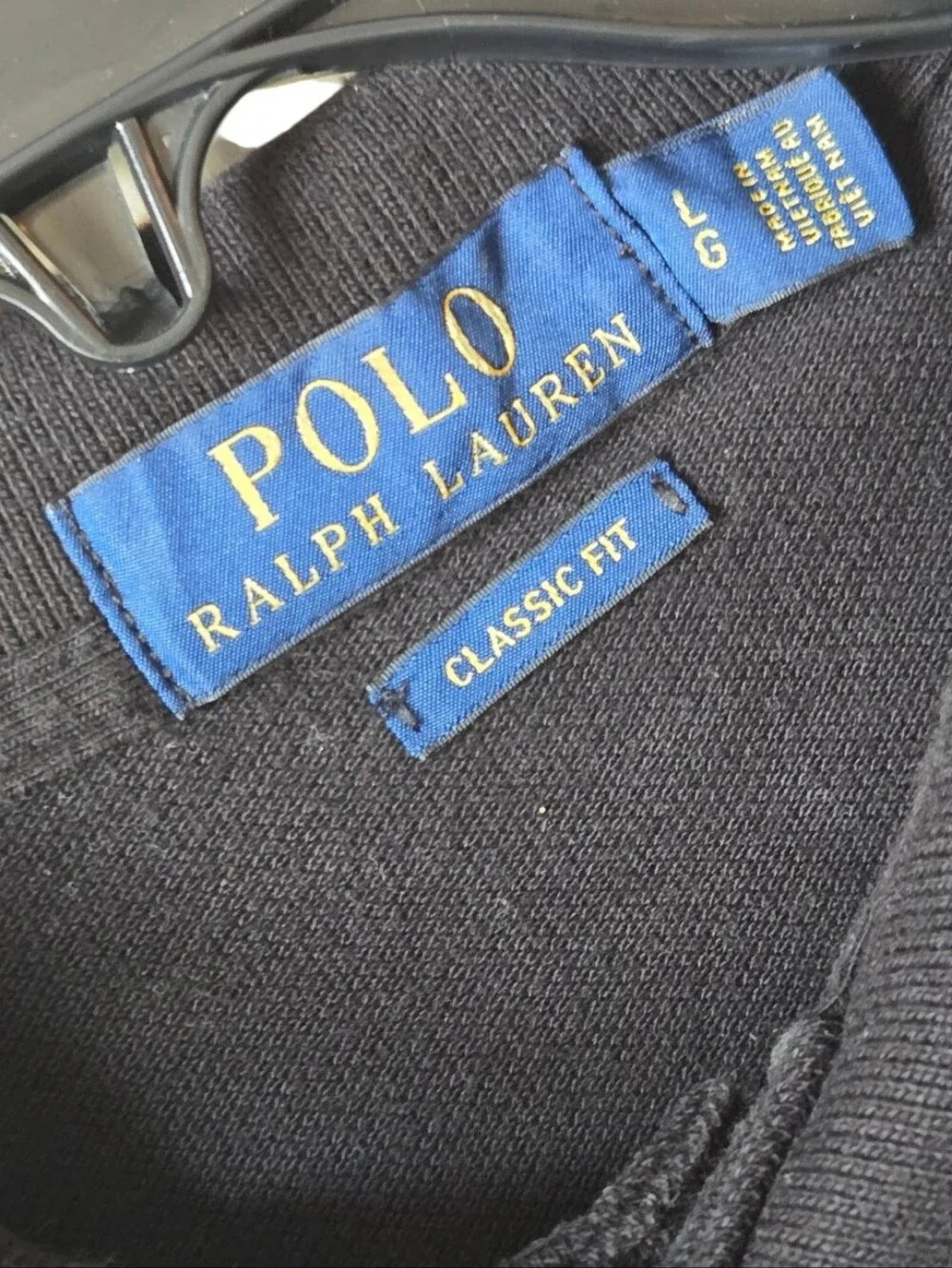 Polo Ralph Lauren Men's Classic Fit Short Sleeve Polo Shirt Black Large L #74