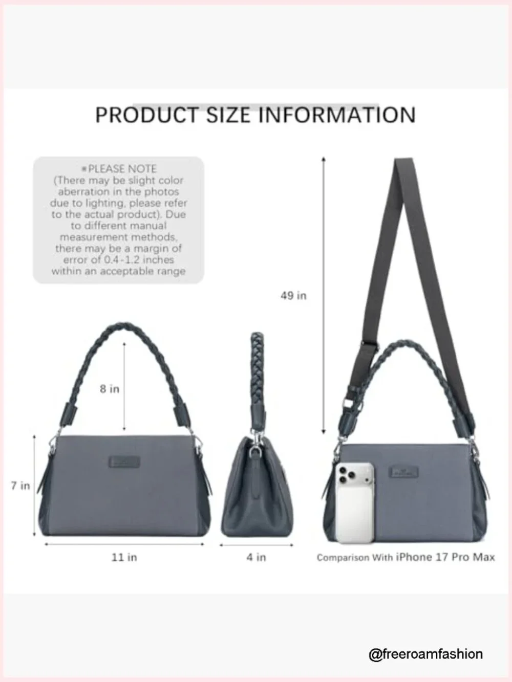 Braided Handle Faux Leather Satchel Crossbody Bag