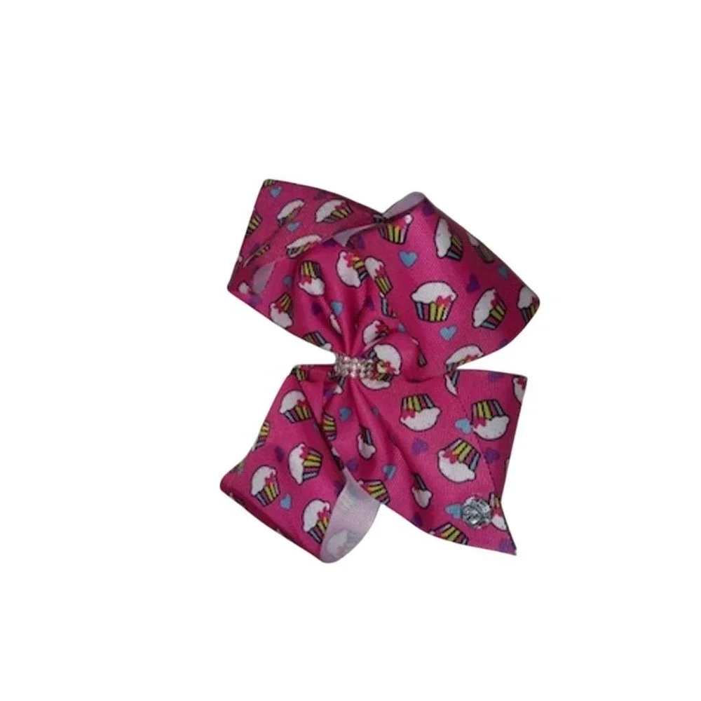 JoJo Siwa Girls Pink Cupcake Hair Bow‎ with Bling Party Accessory
