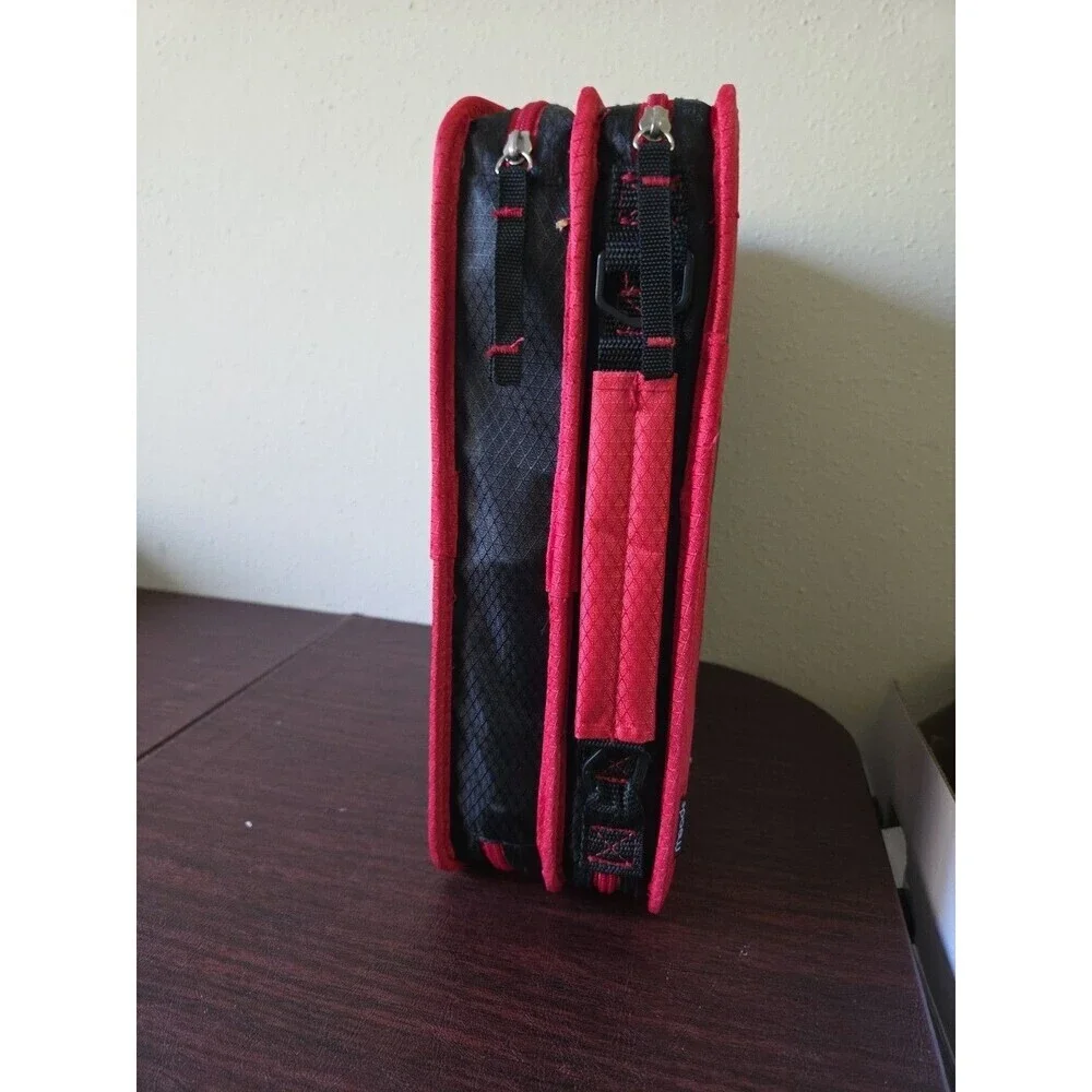 NEW Mead Five Star Dual Ring Zipper Binder 1.5 Inch 950 Sheets Retro Red Black