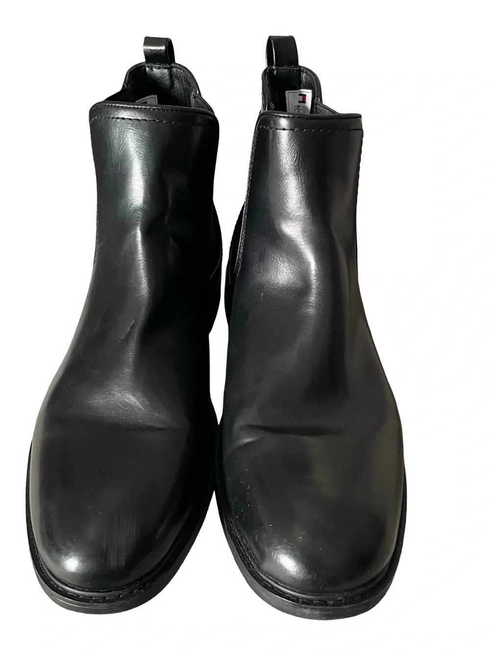 Tommy Hilfiger Black Leather Chukka Chelsea Boots Size 12