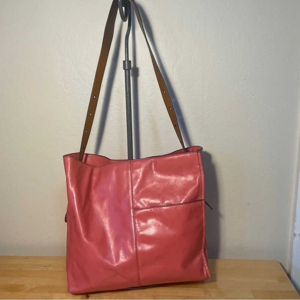 Park Tote Leather Handbag, Blossom.