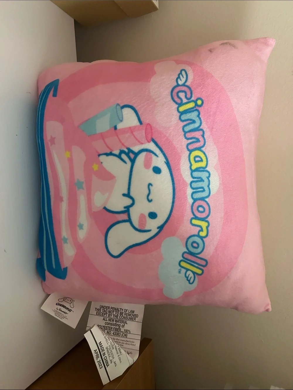 Sanrio Cinnamoroll Pink and Blue Decorative Pillow