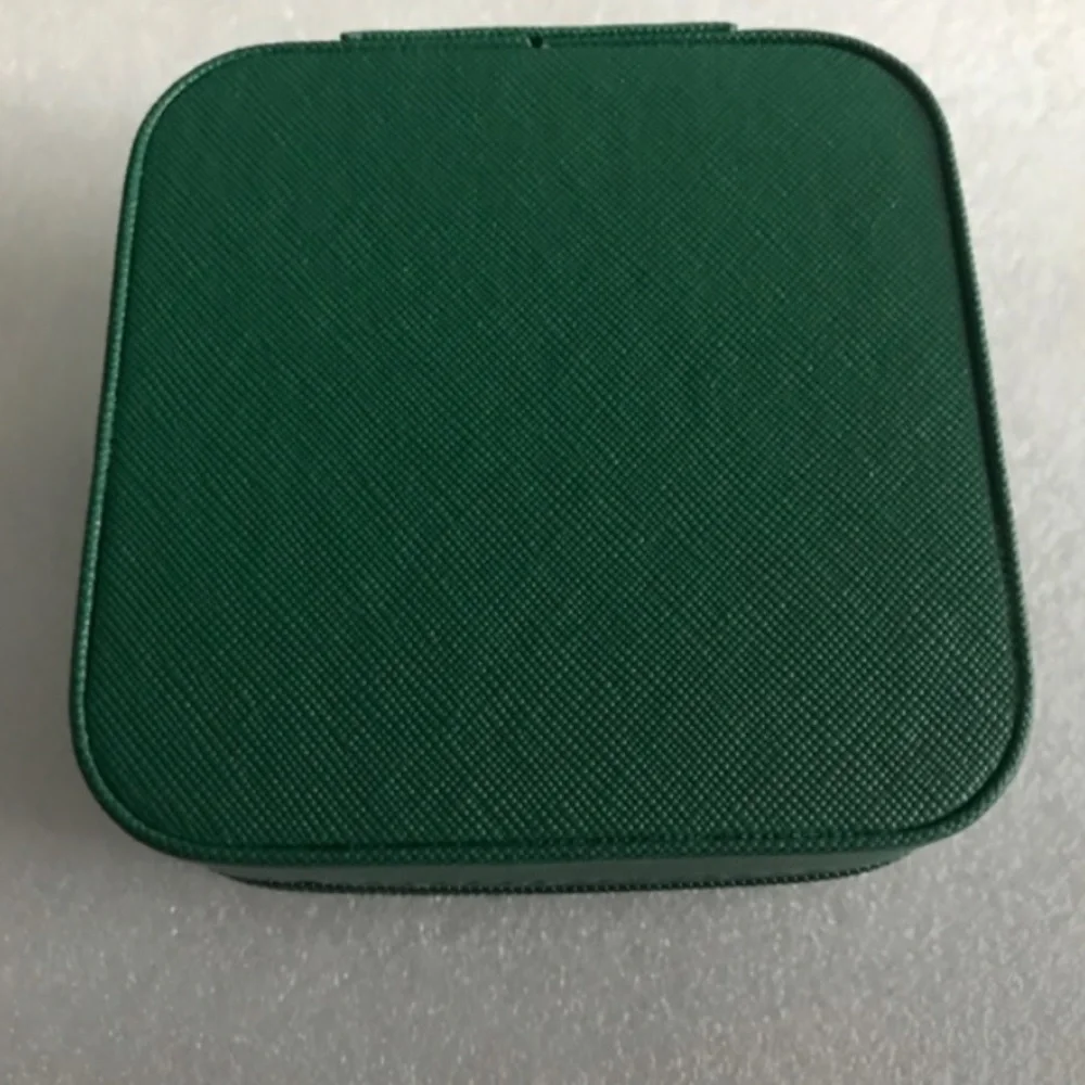 Green Leather Jewelry Storage Box/Travel Box/Portable Jewelry Box