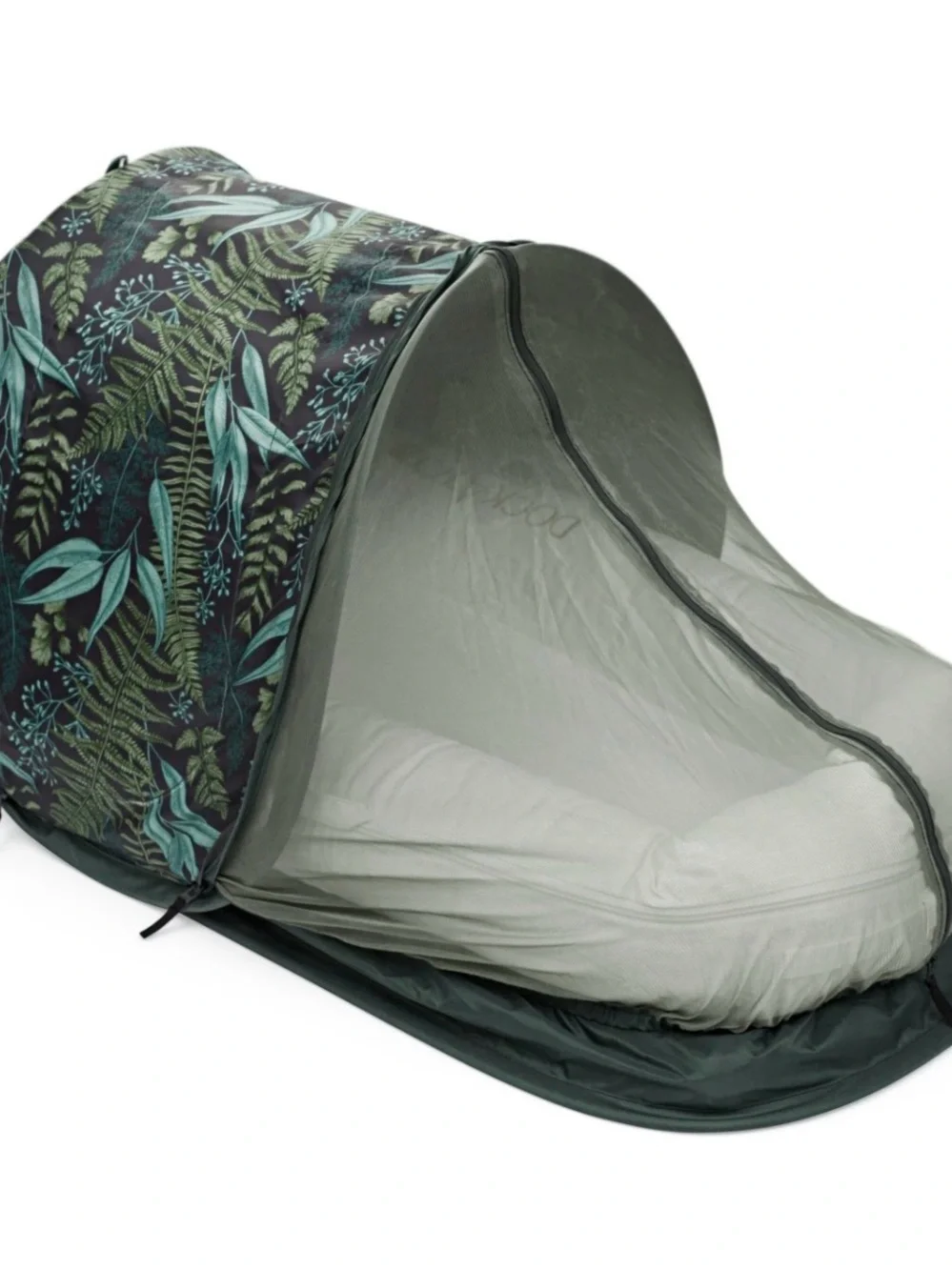 Kids Travel Pop-Up Mosquito Net with Green Leaf Print