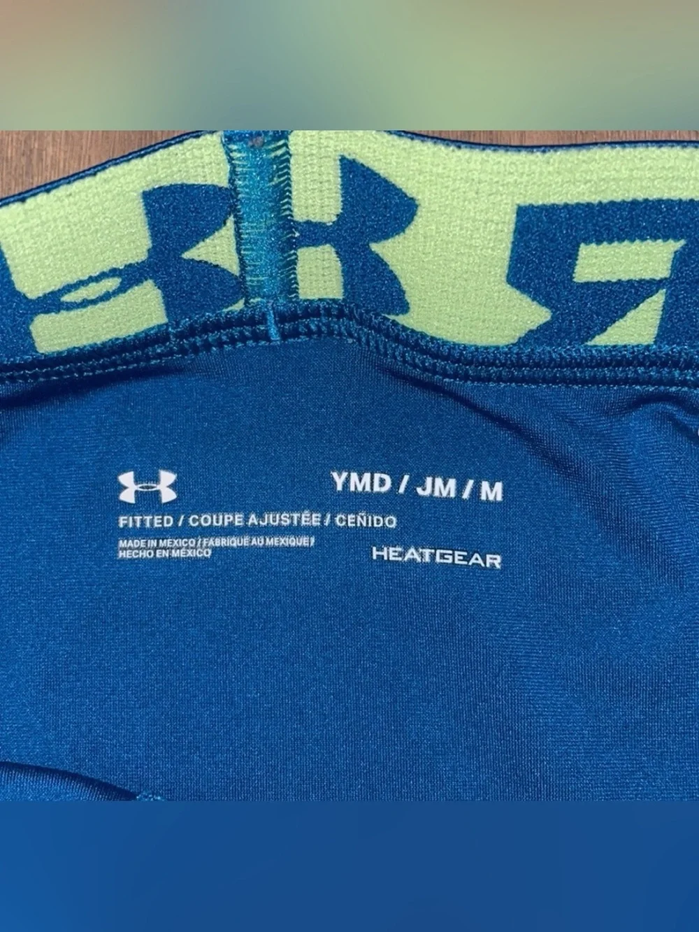 Under Armour Royal Blue Compression Set with Neon Green Accents