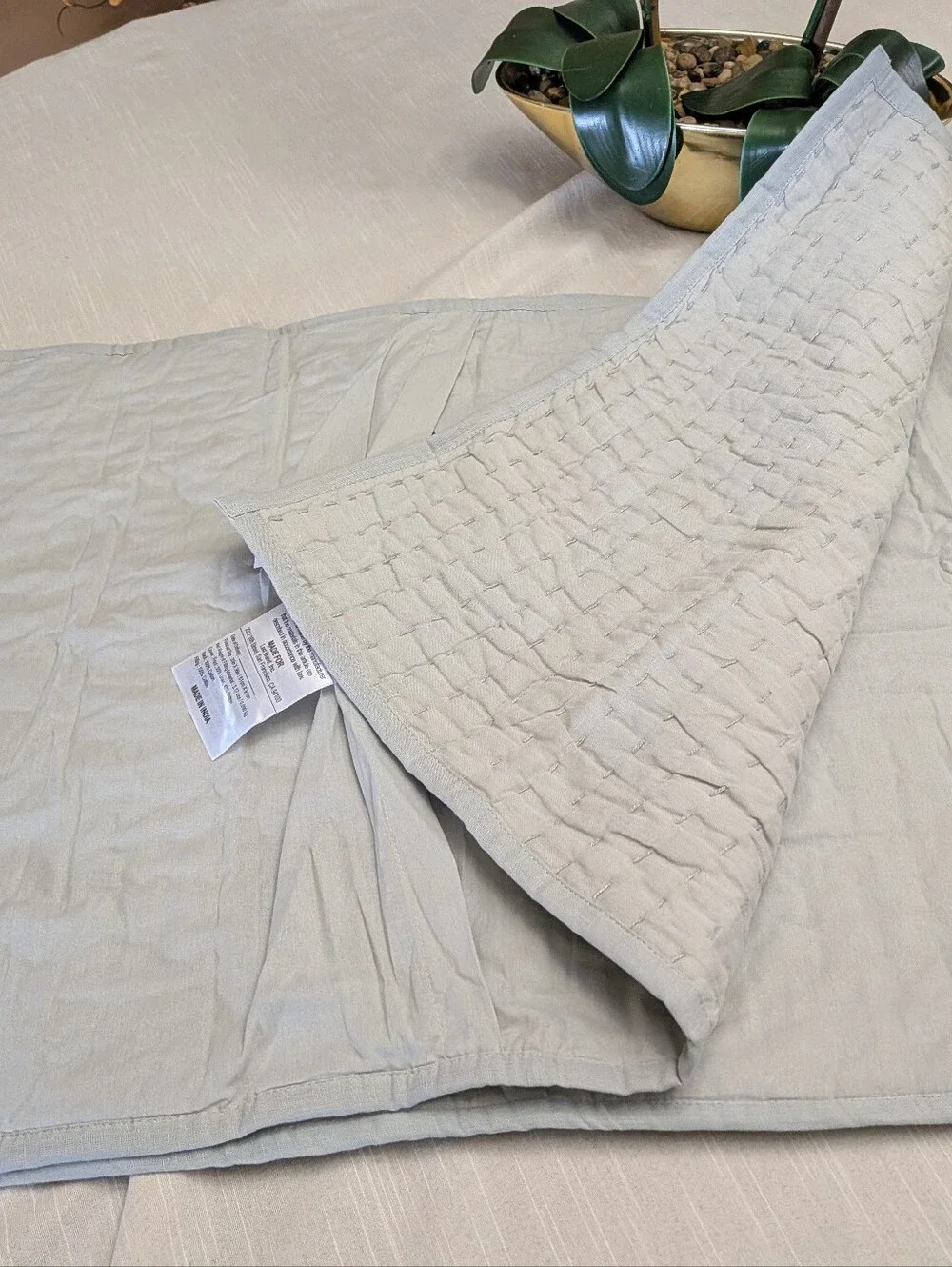 European Linen Dream Sham Set King Mist