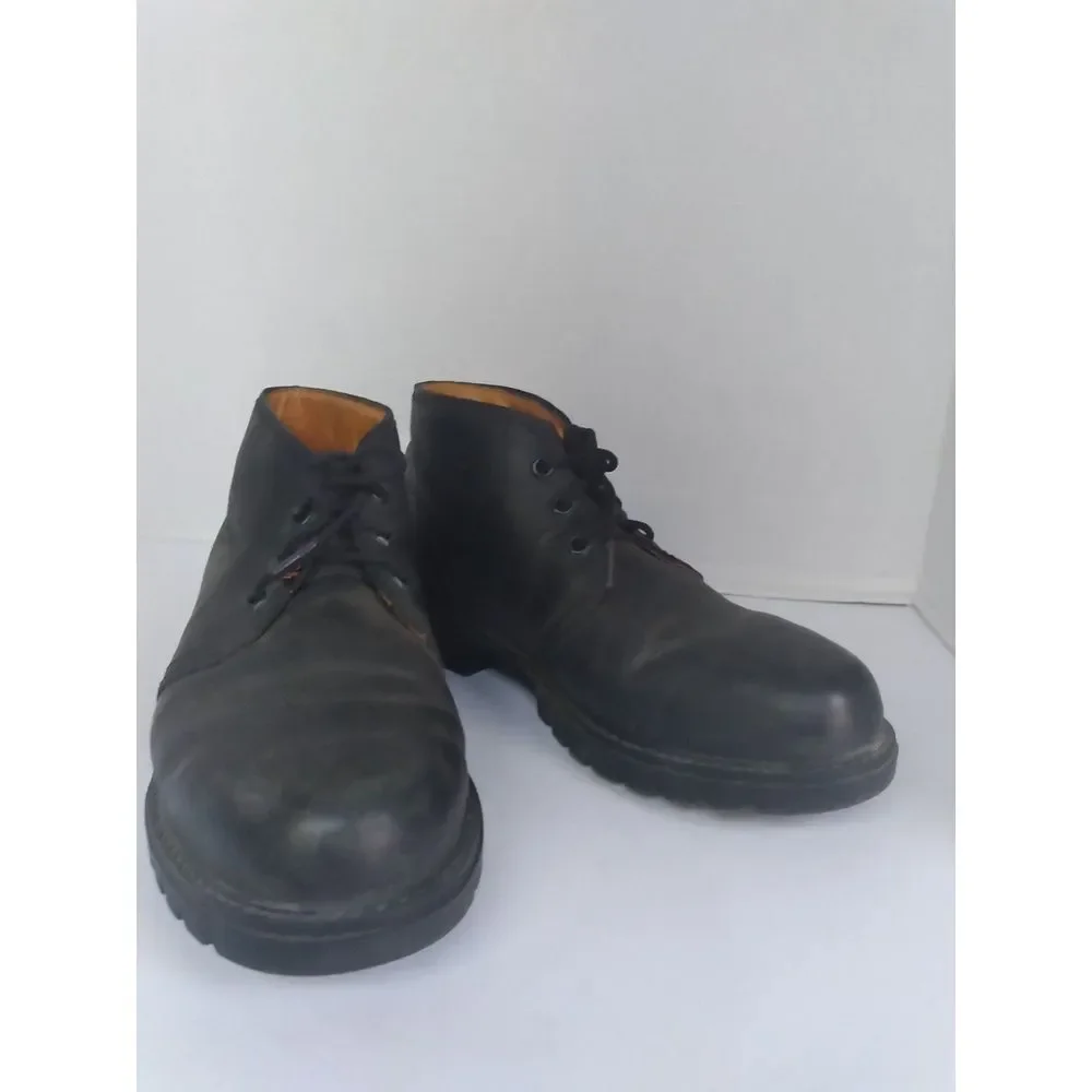 Classic‎ Black Leather Chukka Boots Lace-up Ankle Desert Combat Work Boots