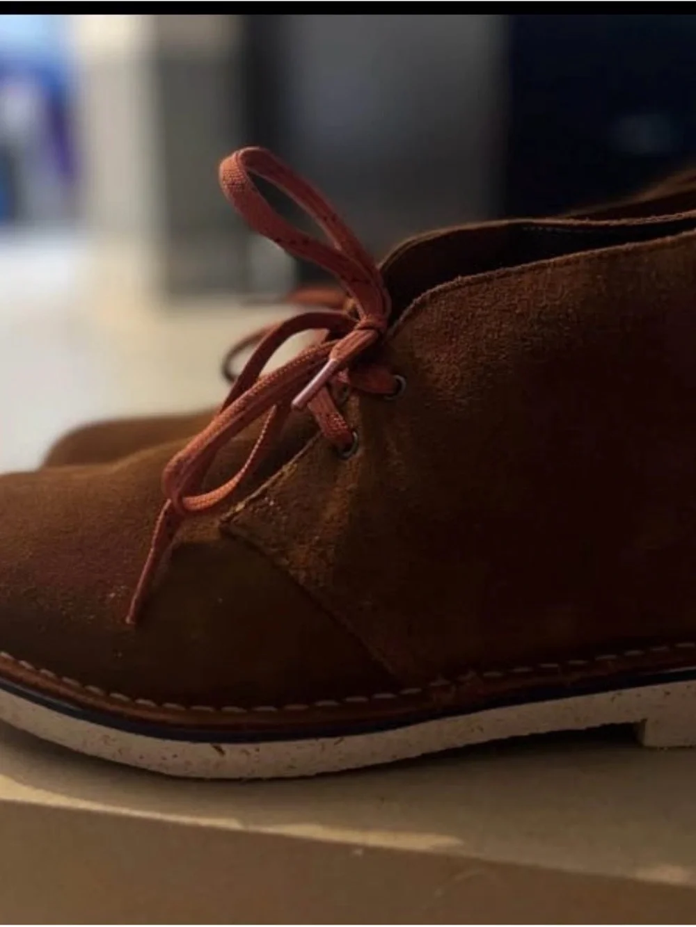 Clarks suede upper