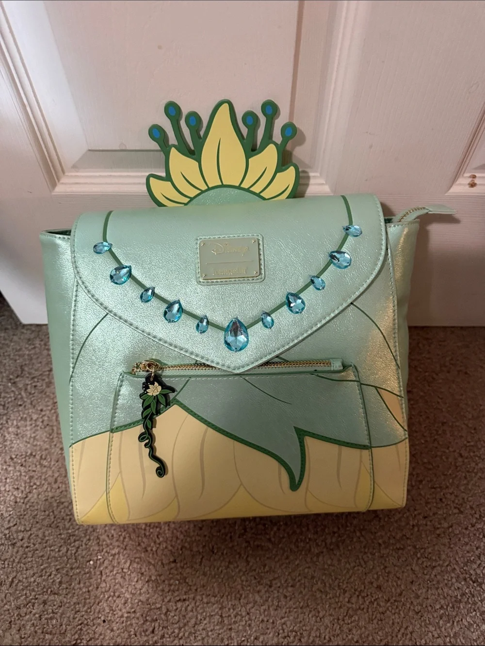 Loungefly Mint Green & Yellow Jeweled Mini Backpack