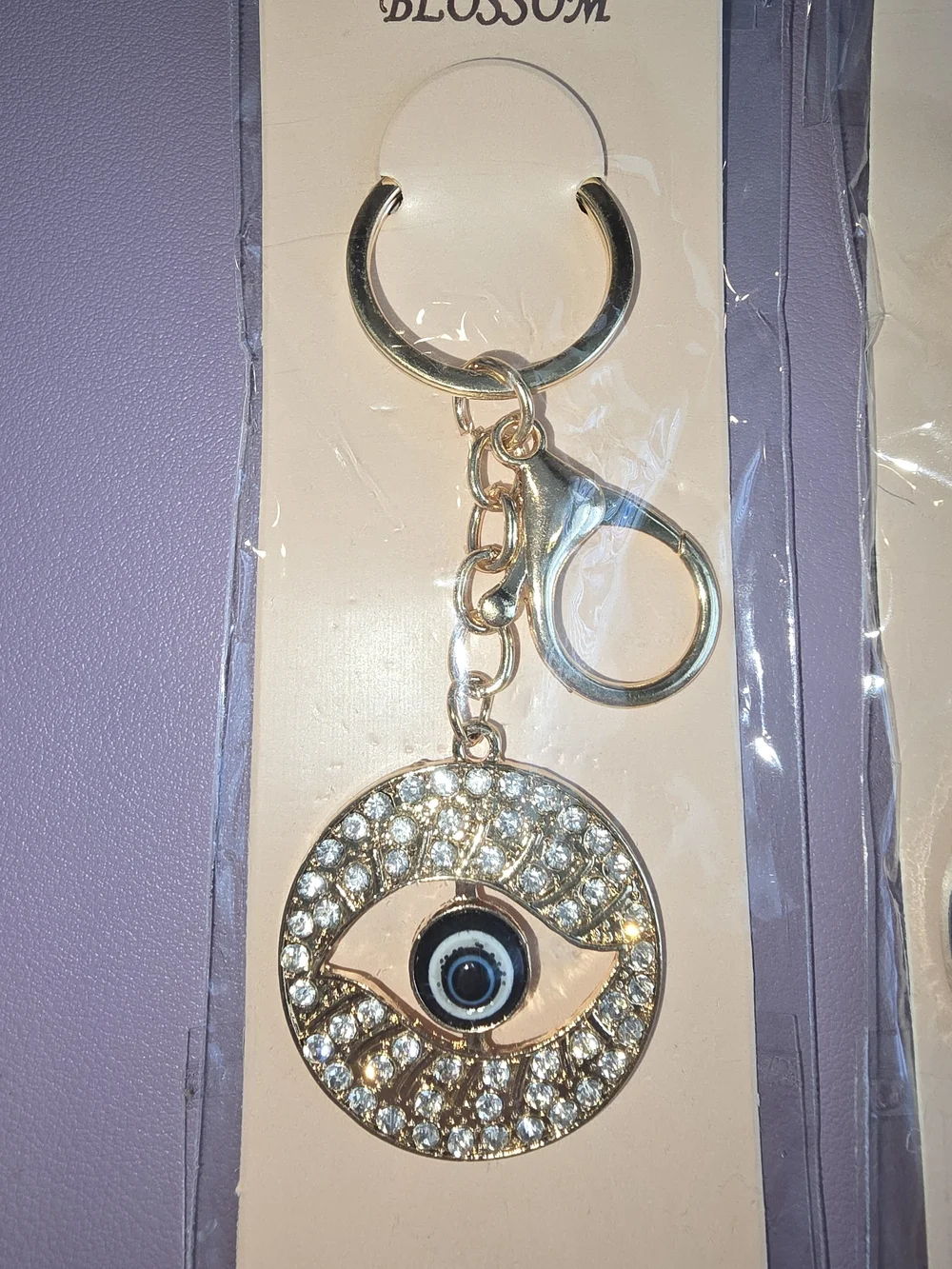 Pick One! Crystal Evil Eye Keychain — Gold and Silver, New with Tags!