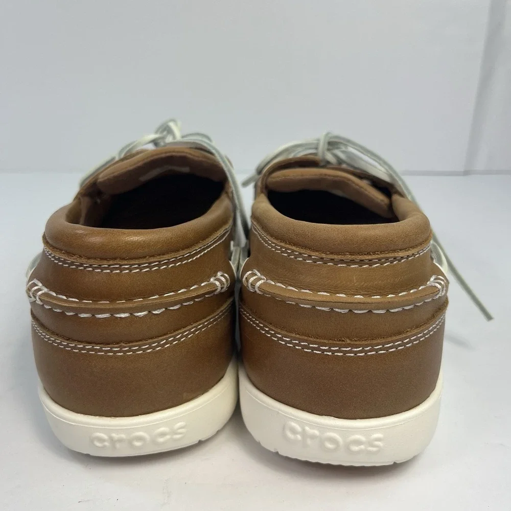 Crocs Harborline Boat Deck Driving Shoes Hazelnut Men's Size 11
