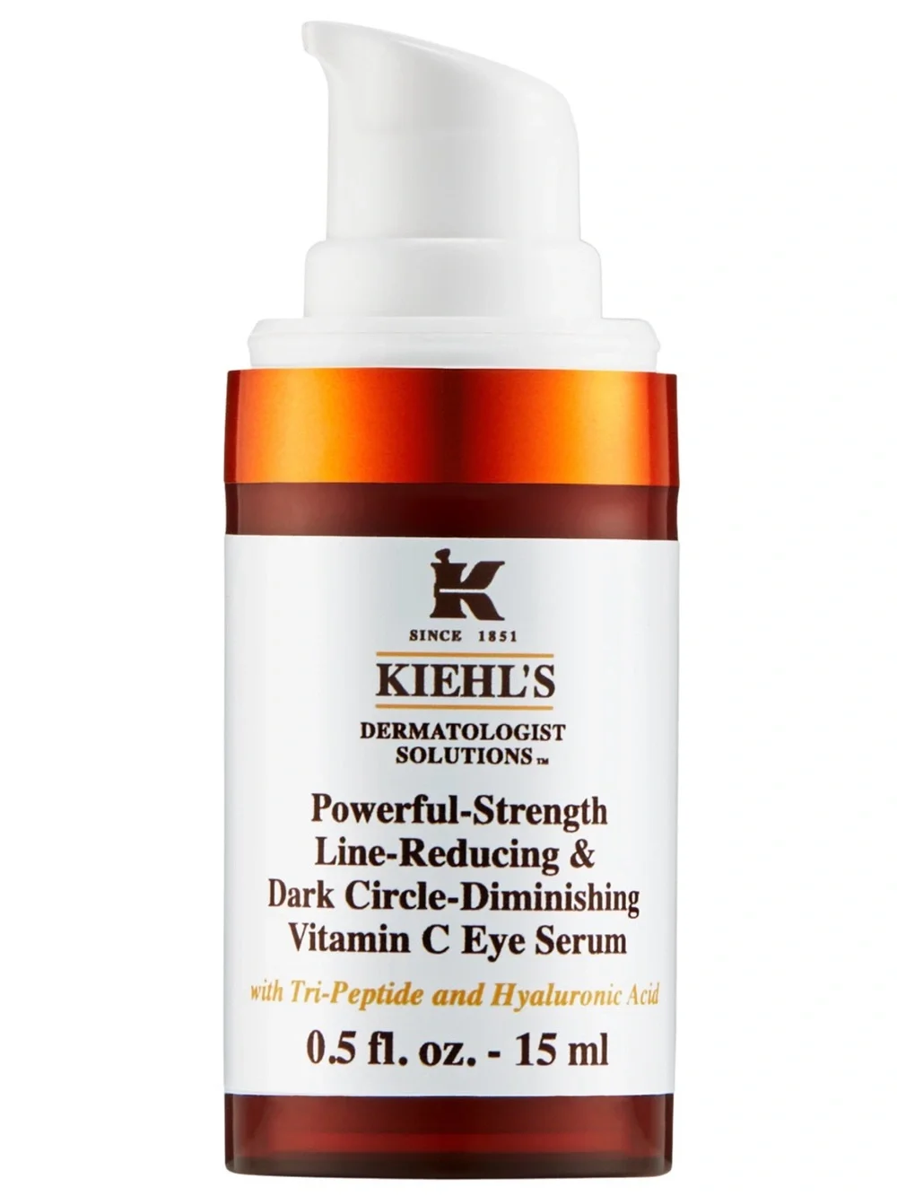 Kiehl's Powerful Strength Line Reducing & Dark Circle Vitamin C Eye Serum .5oz