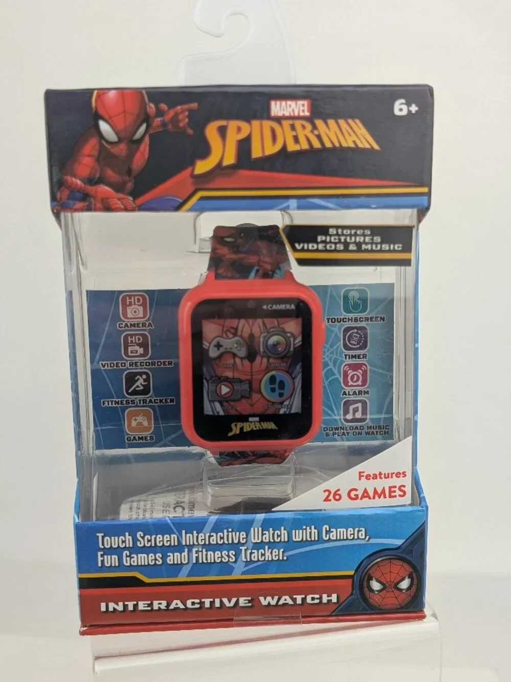 NEW - Marvel Spiderman Kids Interactive Smart Watch 26 Games Camera & Music