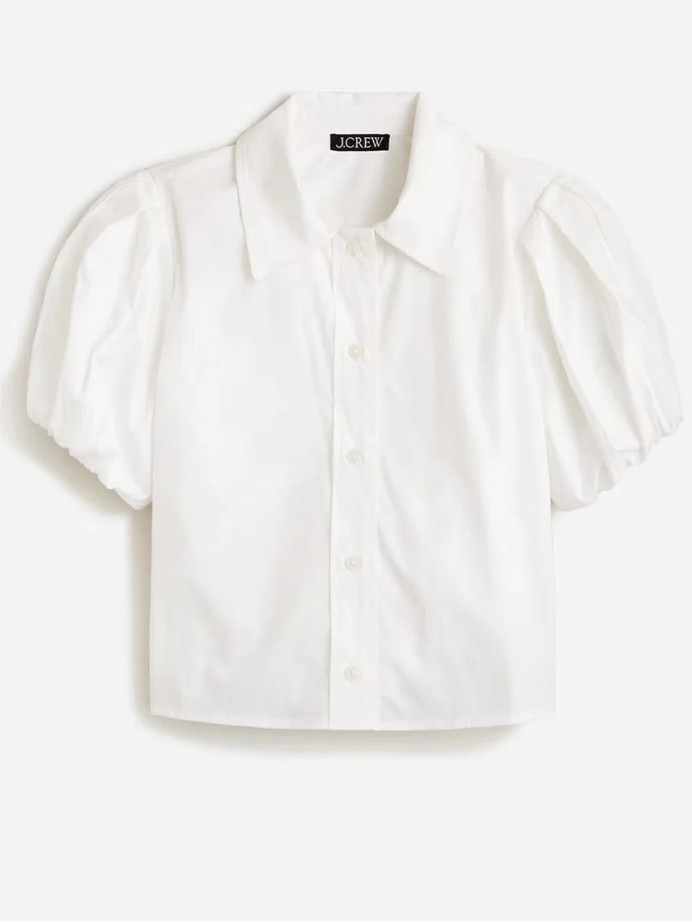 J.Crew Gamine Puff-Sleeve Shirt in Cotton Poplin