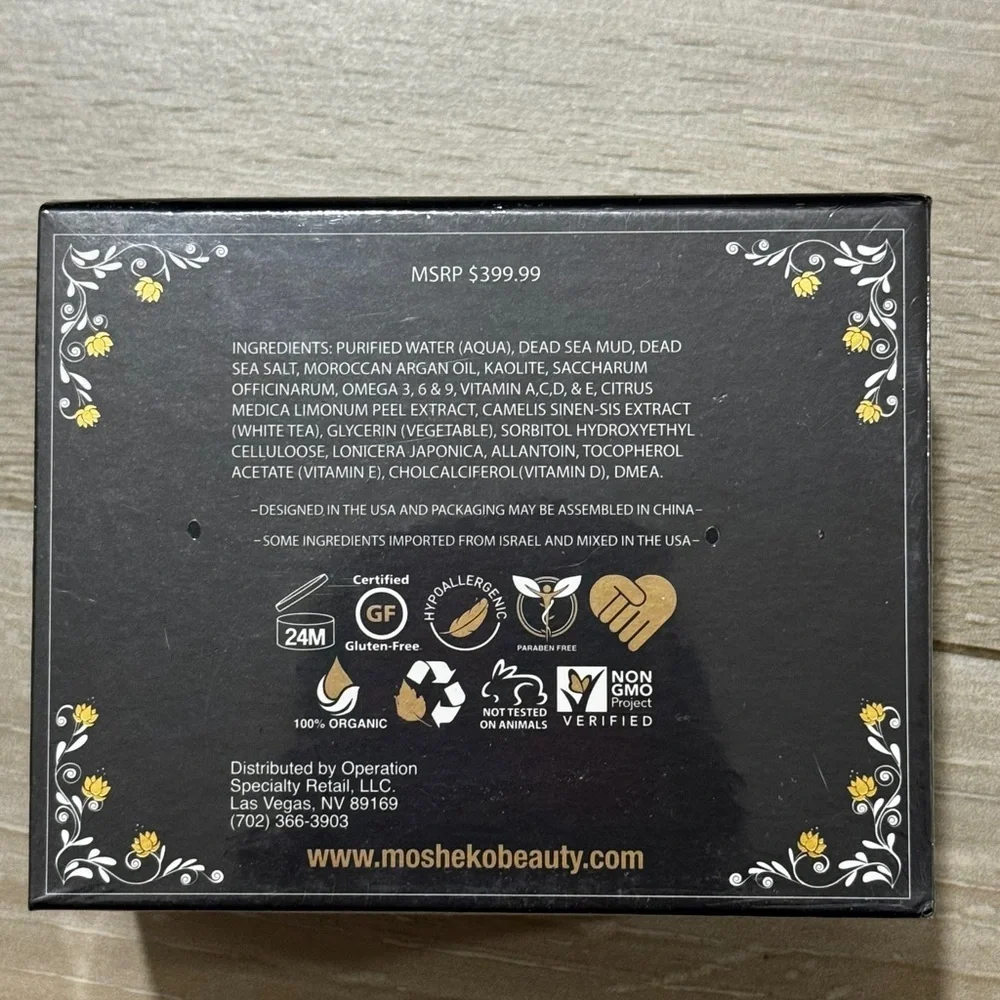 NEW Mosheko Mineral Beauty Dead Sea Mud Mask w/ Argan Oil NIB