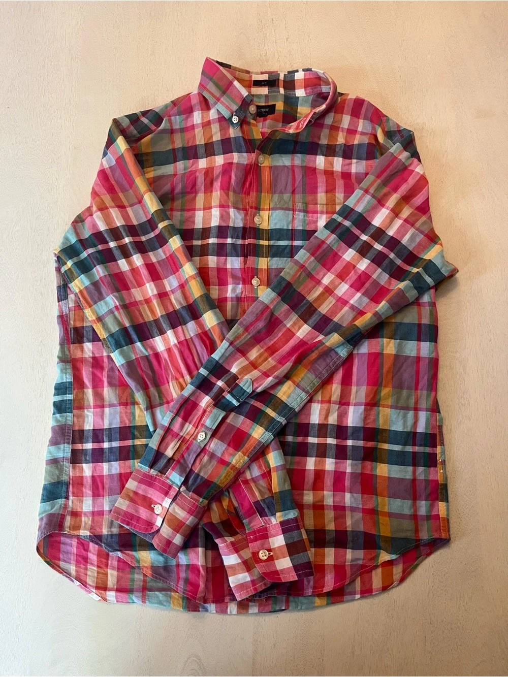 J. Crew Multicolor Plaid Button-Down Shirt