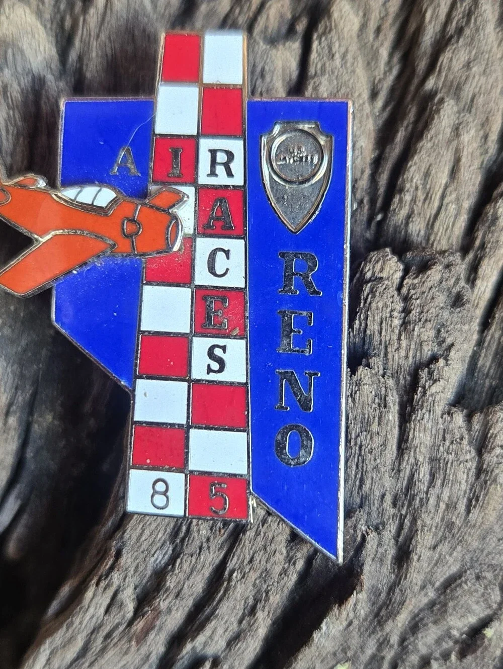 Vintage 1985 Reno Air Races Enamel Lapel Pin | Reno Air Racing Collectible