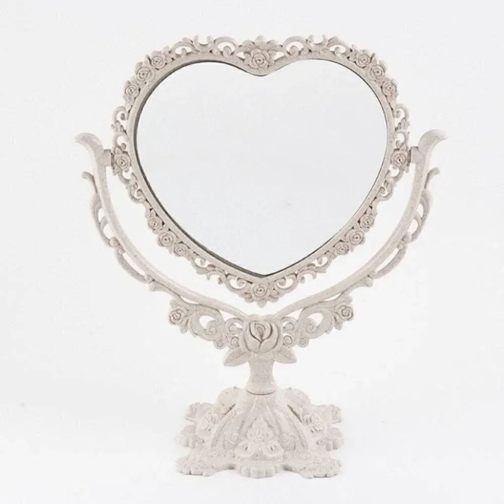 2-Sided Heart Shaped Free-Standing Dresser Mirror - 10